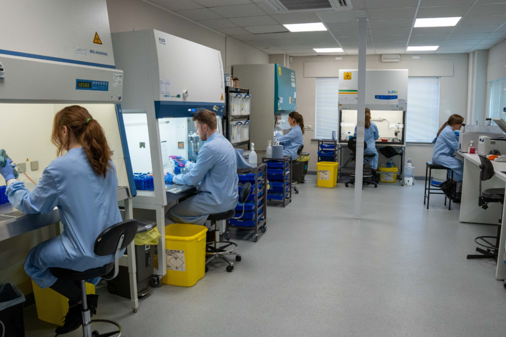 People in a cell culture lab- Innobex blood brain barrier